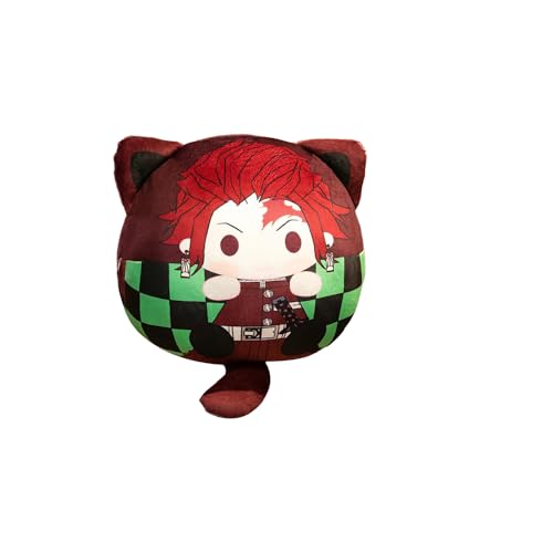 Zhongkaihua Kamado Tanjiro/Tomioka Giyuu Anime gefülltes Kissen weiche Figur Anhänger 12 cm niedlicher Cartoon-runder Stofftier hängende Ornamente für Rucksack von Zhongkaihua