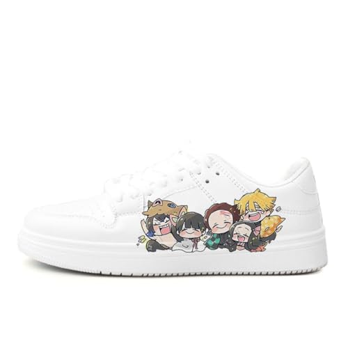 Zhongkaihua Kamado Tanjiro Anime Casual Print High Top Weiß Schuhe für Uni Erwachsene Teen Fashion Lovers Sneaker Sport Sneaker von Zhongkaihua