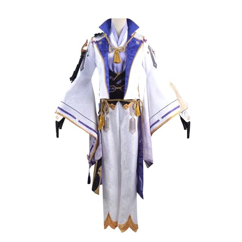 Zhongkaihua Kamisato Ayato Cosplay Outfit Anime Kostüm, Erwachsene Rollenspiel Anime Karneval Halloween Party Karneval Uniform von Zhongkaihua