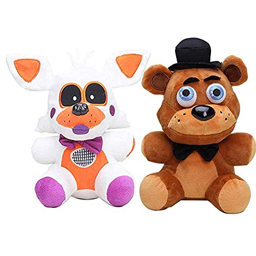 Zhongkaihua Lolbit + Fazbear Set Five Nights Game Plush Set Fnaf Plushies Fnaf Toys Sister Location for Kids Christmas New Year Birthday Gift von Zhongkaihua