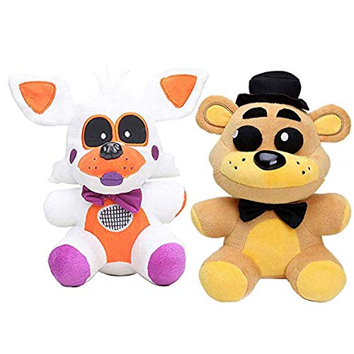 Zhongkaihua Lolbit + Fazbear Set Five Nights Game Plush Set Fnaf Plushies Fnaf Toys Sister Location for Kids Christmas New Year Birthday Gift von Zhongkaihua