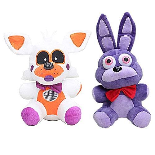 Zhongkaihua Lolbit + Nightmare Bonnie Set Five Nights Game Plush Set Fnaf Plushies Fnaf Toys Sister Location for Kids Christmas New Year Birthday Gift Zhongkaihua Lolbit + Nightmare Bonnie Set Five Nights Game Plush Set Fnaf Plushies Fnaf Toys Sister Location for Kids Christmas New Year Birthday Gift von Zhongkaihua
