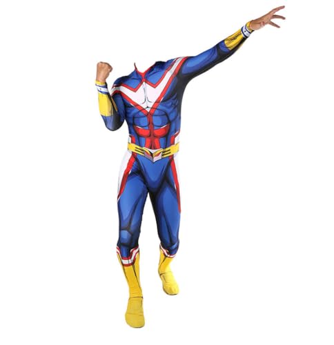 Zhongkaihua MHA All Might Cosplay Anzug Rollenspiel Bodysuit All Might Kostüm Set Halloween Karneval Party für Kostüm Erwachsene von Zhongkaihua