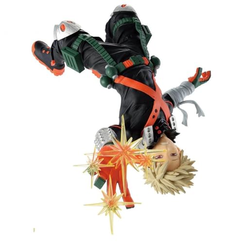 Zhongkaihua MHA Bakugou Katsuki Figur, 17CM Suspended Battle Damage Edition, Anime PVC Model Action Figure Desk Christmas Home Decoration Birthday Gift for Fans von Zhongkaihua