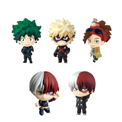 Zhongkaihua MHA Figuren Bakugou Katsuki/Midoriya Izuku/Todoroki Shouto Figur Mini-Modell Statue Figuren MHA Actionfigur Sammlerstücke Dekorationen Geschenke 5 cm PVC von Zhongkaihua