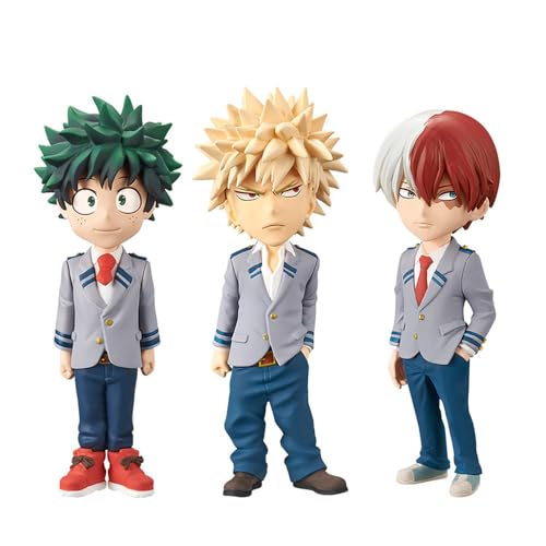 Zhongkaihua MHA Figuren Bakugou Katsuki/Midoriya Izuku/Todoroki Shouto Figur Mini-Modell Statue Figuren MHA Actionfigur Sammlerstücke Dekorationen Geschenke 7 cm PVC von Zhongkaihua