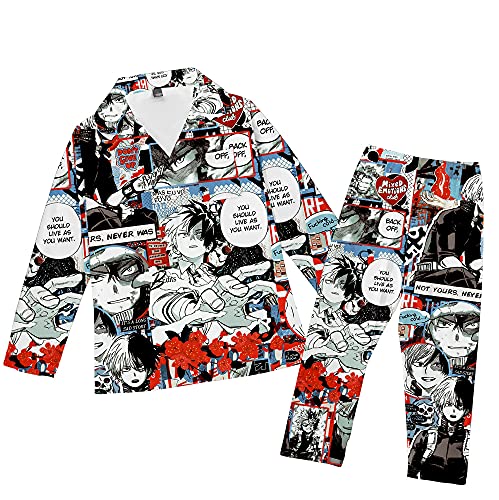 Zhongkaihua MHA Pyjama-Set, Anime-Nachtwäsche, Midoriya/Bakugo/Dabi/Toga/Uraraka, Cosplay, niedlich, Cartoon, langärmelig, Hemd, Hose, Pyjama, Sommer, Herbst, Anime-Pyjama, Party Zhongkaihua MHA Pyjama-Set, Anime-Nachtwäsche, Midoriya/Bakugo/Dabi/Toga/Uraraka, Cosplay, niedlich, Cartoon, langärmelig, Hemd, Hose, Pyjama, Sommer, Herbst, Anime-Pyjama, Party von Zhongkaihua