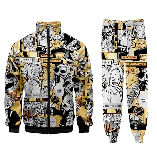 Zhongkaihua MHA Sweatshirts und Jogginghosen-Set, 2-teilig, Izuku/Bakugou/Dabi/All Might/Toga/Uraraka, Trainingsanzug, Anime, Sweatpants mit Reißverschluss, für Herren und Damen, Uni Zhongkaihua MHA Sweatshirts und Jogginghosen-Set, 2-teilig, Izuku/Bakugou/Dabi/All Might/Toga/Uraraka, Trainingsanzug, Anime, Sweatpants mit Reißverschluss, für Herren und Damen, Uni von Zhongkaihua