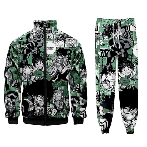 Zhongkaihua MHA Sweatshirts und Jogginghosen-Set, 2-teilig, Izuku/Bakugou/Dabi/All Might/Toga/Uraraka, Trainingsanzug, Anime, Sweatpants mit Reißverschluss, für Herren und Damen, Uni Zhongkaihua MHA Sweatshirts und Jogginghosen-Set, 2-teilig, Izuku/Bakugou/Dabi/All Might/Toga/Uraraka, Trainingsanzug, Anime, Sweatpants mit Reißverschluss, für Herren und Damen, Uni von Zhongkaihua