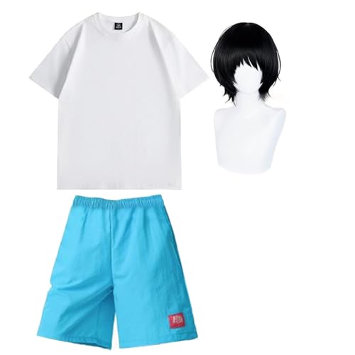 Zhongkaihua Marina Kirarazaka Cosplay Kostüm Shizuka Kuze Anime Cosplay T-Shirt Kuchenrocke Shorts Outfit Halloween Karneval von Zhongkaihua