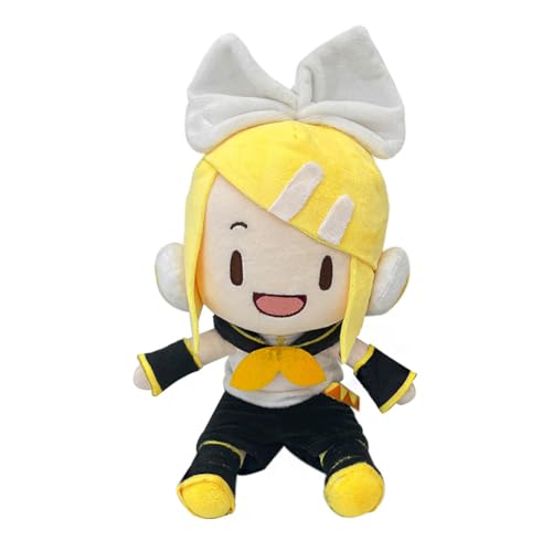 Zhongkaihua Miku Kagamine Rin Plüsch-Kagamin-Linse, 28 cm, Plüschkissen, Anime, PP-Baumwolle, weich, gefüllt, pelzig, Auto, Zuhause, Weihnachtsdekoration, Geburtstagsgeschenk von Zhongkaihua