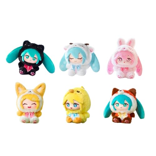 Zhongkaihua Miku Plüsch Kagamine Rin Len Figur Pyjama Tiere Styling 15 cm Anime Figur niedliche Anhänger Sammlerstück Dekorationen Geschenke Ornamente von Zhongkaihua