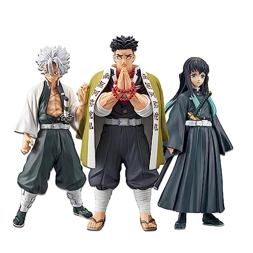 Zhongkaihua Muichirou/Himejima/Sanemi Figur Standing Modell PVC Statue Anime Kimetsu no Yaiba Action Figuren Sammlungen Ornaments Dekorationen Geschenke 16CM von Zhongkaihua