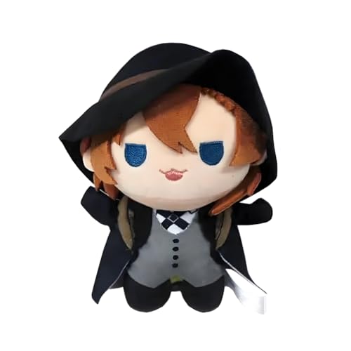 Zhongkaihua Nakahara Chuuya Plüschkissen-Anhänger Deocr Nakahara Chuuya Figur Plüsch Anime PP Baumwolle Autotasche Zuhause Tasche Schlüsselanhänger Dekoration Geschenk für Fans von Zhongkaihua
