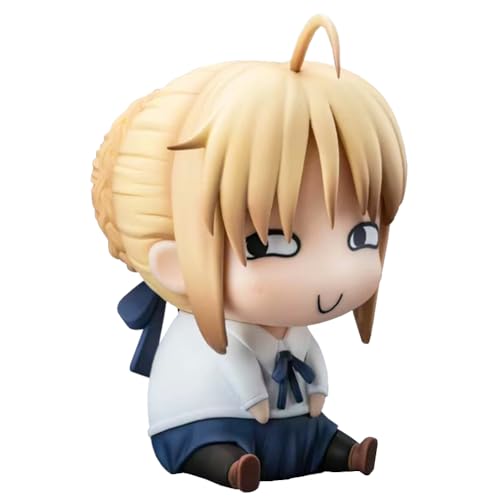 Zhongkaihua Pendragon Altria Anime Q Figur, 10 cm, Altria Pendragon Actionfigur, Kuchendekoration, niedliche Anime-Mini-Figur, Desktop-Ornament, Geschenke von Zhongkaihua