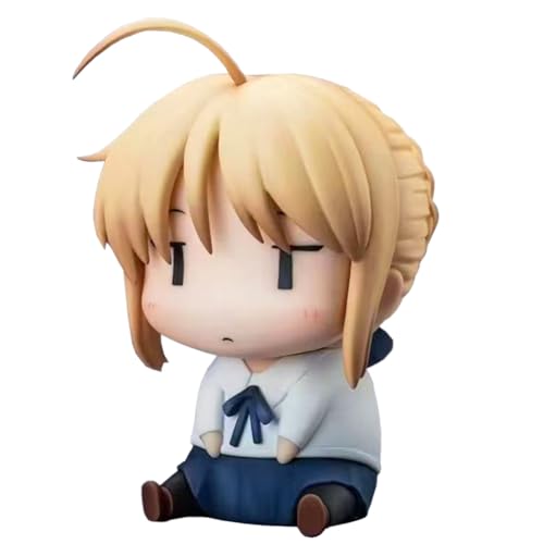 Zhongkaihua Pendragon Altria Anime Q Figur, 10 cm, Altria Pendragon Actionfigur, Kuchendekoration, niedliche Anime-Mini-Figur, Desktop-Ornament, Geschenke von Zhongkaihua