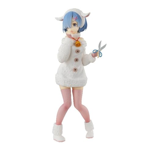 Zhongkaihua Re:0 Rem Figur 20 cm niedliches Schaf-Anzug-Kostüm Ver Figur Anime PVC-Modell Zuhause Weihnachten Schreibtisch Dekoration Geburtstag Geschenk Ornament von Zhongkaihua