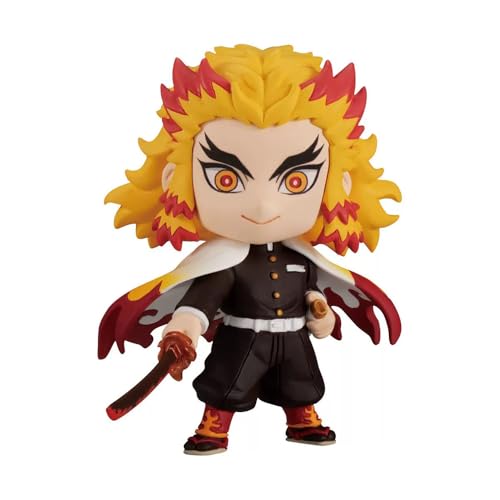 Zhongkaihua Rengoku Kyoujurou Figurine PVC Modell Sammlerstück 6cm Kyoujurou Rengoku Niedlich Anime Q Figur Mini Statue Kuchen Dekoration Desktop Ornamente von Zhongkaihua
