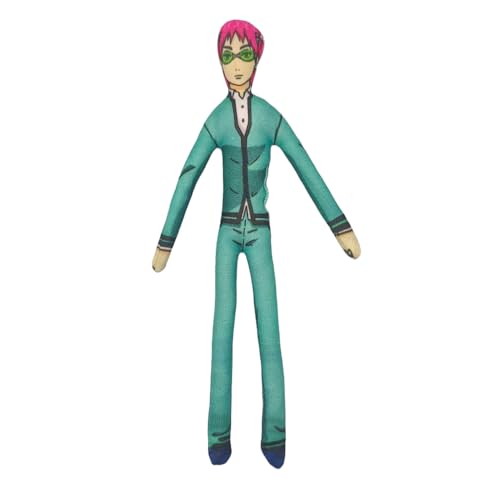 Zhongkaihua Saiki Kusuo Plüsch-Anime-Figur, weich gefüllt mit drehbarem menschlichem Kissen, Überwurf, Dekorationen, Sammlerstücke, lustige Geschenke, 28 cm von Zhongkaihua