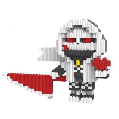 Zhongkaihua Sans Undertale Action Figure Colorful Assembled Blocks White Skeleton Ornament Block Model Building Block PVC Figure Desktop Ornaments von Zhongkaihua