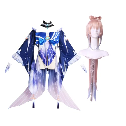 Zhongkaihua Shenhe/Faruzan/Sangonomiya Kokomi Cosplay Kostüm Spielcharaktere Uniform Kleid Komplettset Frauen Halloween Comic-Con Dress Up Anzug mit Zubehör von Zhongkaihua