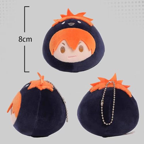 Zhongkaihua Shoyo Hinata/Tobio Kageyama/Kozume Kenma Plüschpuppen-Anhänger, 8 cm, niedlicher Anime-Anhänger, weiche Figur, Schlüsselanhänger, Rucksack, Taschen Zhongkaihua Shoyo Hinata/Tobio Kageyama/Kozume Kenma Plüschpuppen-Anhänger, 8 cm, niedlicher Anime-Anhänger, weiche Figur, Schlüsselanhänger, Rucksack, Taschen von Zhongkaihua