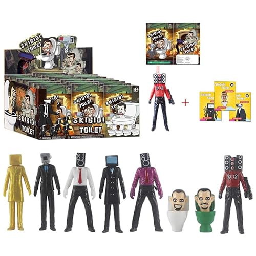 Zhongkaihua Speakerman Figur Modell Kollektion PVC Action Figur, 24 Tin Bags, 8Styles, Speaker Man TV Man Cake Set Collection Party Dekoration Zhongkaihua Speakerman Figur Modell Kollektion PVC Action Figur, 24 Tin Bags, 8Styles, Speaker Man TV Man Cake Set Collection Party Dekoration von Zhongkaihua