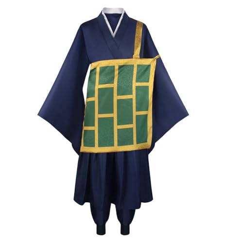 Zhongkaihua Suguru Geto Cosplay Kostüm Robe Kimono Outfits mit Gedruckt Surplice JJK Geto Halloween Kostüme für Herren Comic Con, Anime Karneval Rollenspiel von Zhongkaihua