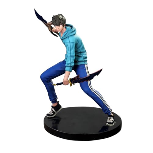 Zhongkaihua Sung Jin Woo Figur, 17 cm, PVC-Modell, Statue, Sung Jin Woo, Actionfigur, Anime-Figur, Sammlerstück, Dekorationen, Geschenke, Fans Zhongkaihua Sung Jin Woo Figur, 17 cm, PVC-Modell, Statue, Sung Jin Woo, Actionfigur, Anime-Figur, Sammlerstück, Dekorationen, Geschenke, Fans von Zhongkaihua