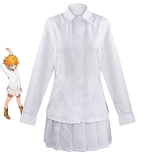 Zhongkaihua The Promised Neverland Emma Cosplay Kostüm Norman Cosplay Kostüm mit Tattoo Aufklebern Halloween Mottoparty von Zhongkaihua