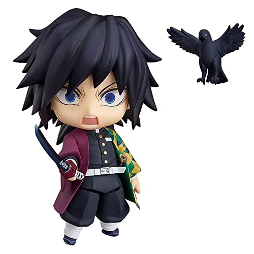 Zhongkaihua Tomioka Giyuu Figur 10CM Tomioka Giyuu Aktionsfigur Austauschbare Zubehör Anime Modell Statue Weihnachten Home Desk Ornament Geburtstag Dekoration Geschenk für Fan von Zhongkaihua
