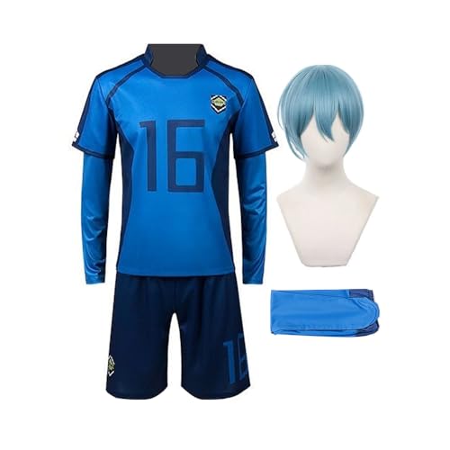 Zhongkaihua Yo Hiori Cosplay-Kostüme, komplettes Set, Halloween, Anime, Rollenspiel-Outfits, Fußballtrikot, Nr. 16, blaue Fußballmannschaftsuniformen, Sport-Trainingsanzüge, Shorts-Sets für Herren Zhongkaihua Yo Hiori Cosplay-Kostüme, komplettes Set, Halloween, Anime, Rollenspiel-Outfits, Fußballtrikot, Nr. 16, blaue Fußballmannschaftsuniformen, Sport-Trainingsanzüge, Shorts-Sets für Herren von Zhongkaihua