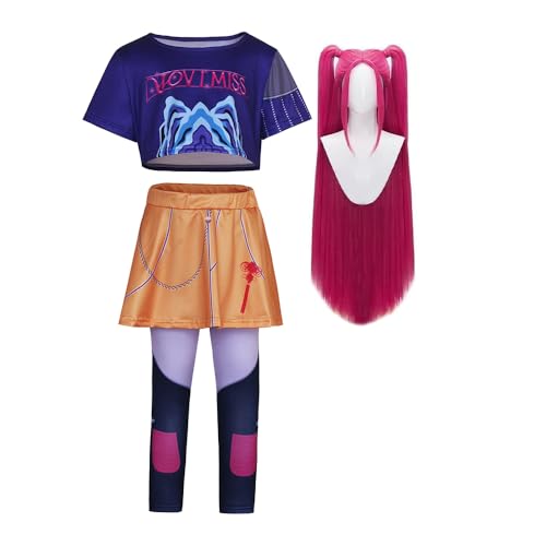 Zhongkaihua Zoey Kostüm Kinder Rumi Mira Cosplay Mädchen Gruppe Kleid Jacke Uniform Bühnenauftritt Outfits Verkleidungsparty Halloween von Zhongkaihua