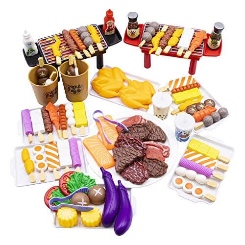 Zhongren 80-teiliges Grillgut-Set, Grill-Spielset, Spielzeug, Grill, Küche, Koch-Werkzeuge, Rollenspielzeug für Kinder ab 3 Jahren, Kleinkinder, Jungen, Mädchen, Geschenke Zhongren 80-teiliges Grillgut-Set, Grill-Spielset, Spielzeug, Grill, Küche, Koch-Werkzeuge, Rollenspielzeug für Kinder ab 3 Jahren, Kleinkinder, Jungen, Mädchen, Geschenke von Zhongren