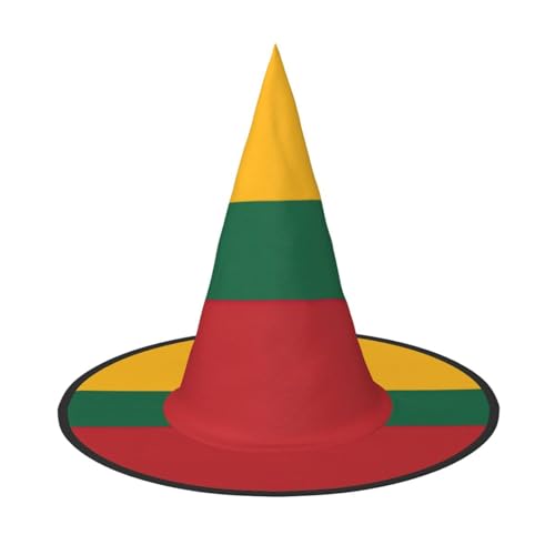 Flagge von Litauen Druck Halloween Hut Halloween Kostüm Zubehör Kopfschmuck Party Zubehör Hexenhut von Zhuanyun