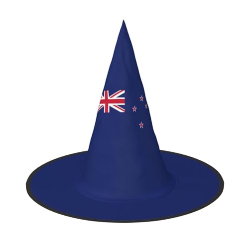 Neuseeland-Flaggen-Druck, Halloween-Hut, Halloween-Kostüm, Zubehör, Kopfschmuck, Partyzubehör, Hexenhut von Zhuanyun