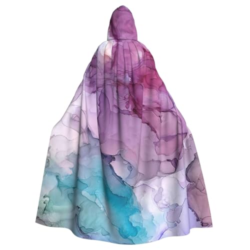 Zhuanyun Abstrakter Marmordruck, Kapuzenumhang, Karneval, Cosplay, Bühnenkostüme, Maskerade, Mottoparty-Zubehör von Zhuanyun