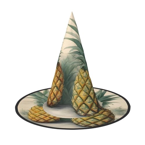 Zhuanyun Ananas-Druck, Halloween-Hut, Halloween-Kostüm, Zubehör, Kopfschmuck, Partyzubehör, Hexenhut Zhuanyun Ananas-Druck, Halloween-Hut, Halloween-Kostüm, Zubehör, Kopfschmuck, Partyzubehör, Hexenhut von Zhuanyun