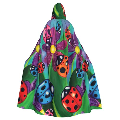 Zhuanyun Bunter Marienkäfer-Druck, Kapuzenumhang, Karneval, Cosplay, Bühnenkostüme, Maskerade, Mottoparty-Zubehör Zhuanyun Bunter Marienkäfer-Druck, Kapuzenumhang, Karneval, Cosplay, Bühnenkostüme, Maskerade, Mottoparty-Zubehör von Zhuanyun