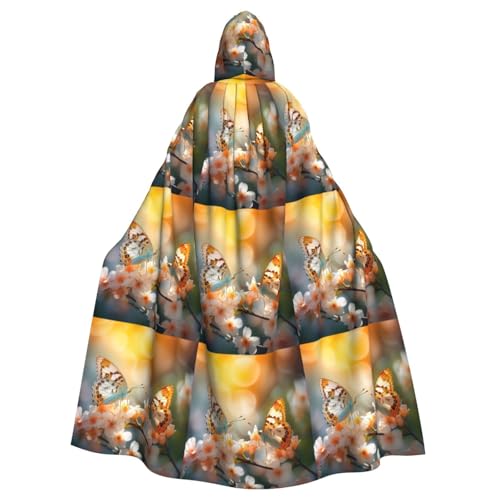 Zhuanyun Frühlingsumhang mit Blumen- und Schmetterlings-Aufdruck, Halloween-Kapuzenumhang, Polyester-Kapuzenumhang, passend für alle Gelegenheiten Zhuanyun Frühlingsumhang mit Blumen- und Schmetterlings-Aufdruck, Halloween-Kapuzenumhang, Polyester-Kapuzenumhang, passend für alle Gelegenheiten von Zhuanyun