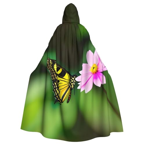 Zhuanyun Frühlingsumhang mit Blumen- und Schmetterlings-Aufdruck, Halloween-Kapuzenumhang, Polyester-Kapuzenumhang, passend für alle Gelegenheiten Zhuanyun Frühlingsumhang mit Blumen- und Schmetterlings-Aufdruck, Halloween-Kapuzenumhang, Polyester-Kapuzenumhang, passend für alle Gelegenheiten von Zhuanyun