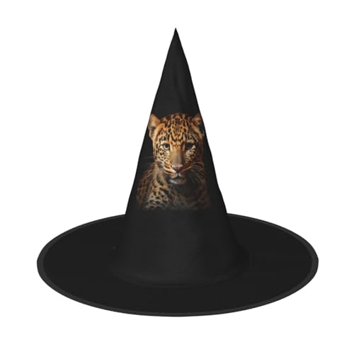 Zhuanyun Halloween-Hut mit Leopardenmuster, Halloween-Kostüm, Zubehör, Kopfschmuck, Partyzubehör, Hexenhut Zhuanyun Halloween-Hut mit Leopardenmuster, Halloween-Kostüm, Zubehör, Kopfschmuck, Partyzubehör, Hexenhut von Zhuanyun