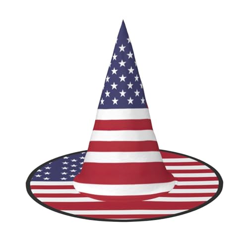 Zhuanyun Halloween-Hut mit amerikanischer Flagge, Halloween-Kostüm, Zubehör, Kopfschmuck, Partyzubehör, Hexenhut Zhuanyun Halloween-Hut mit amerikanischer Flagge, Halloween-Kostüm, Zubehör, Kopfschmuck, Partyzubehör, Hexenhut von Zhuanyun
