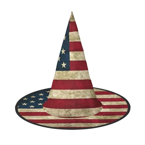 Zhuanyun Halloween-Hut mit amerikanischer Flagge, Halloween-Kostüm, Zubehör, Kopfschmuck, Partyzubehör, Hexenhut Zhuanyun Halloween-Hut mit amerikanischer Flagge, Halloween-Kostüm, Zubehör, Kopfschmuck, Partyzubehör, Hexenhut von Zhuanyun