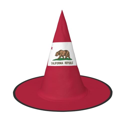 Zhuanyun Halloween-Hut mit kalifornischer Flagge, Halloween-Kostüm, Zubehör, Kopfschmuck, Partyzubehör, Hexenhut von Zhuanyun