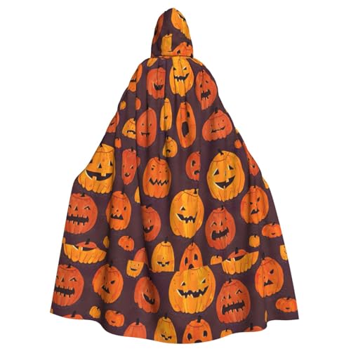 Zhuanyun Halloween Kürbis 1 Kapuzenumhang, super großer Kapuzenumhang mit Schleife, geeignet für Make-up-Partys und Rollenspiele von Zhuanyun