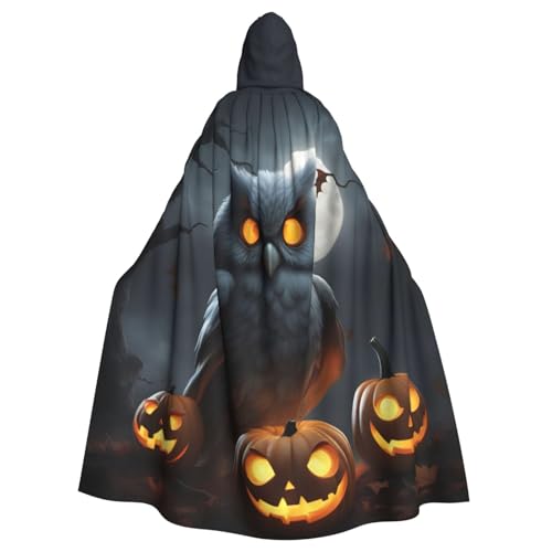 Zhuanyun Halloween-Umhang mit Eule, Geist, Kürbis, Kapuzenumhang, Karneval, Cosplay, Bühnenkostüme, Maskerade, Mottoparty-Zubehör Zhuanyun Halloween-Umhang mit Eule, Geist, Kürbis, Kapuzenumhang, Karneval, Cosplay, Bühnenkostüme, Maskerade, Mottoparty-Zubehör von Zhuanyun