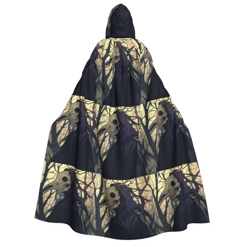 Zhuanyun Halloween-Umhang mit Eulenkürbis-Druck, Uni, für Erwachsene, 150 cm, geeignet für Rollenspiele von Zhuanyun