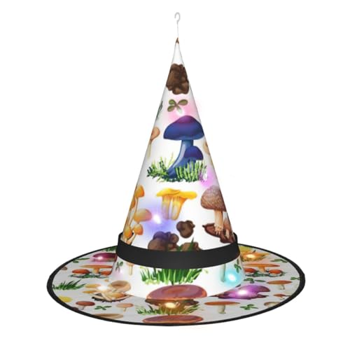 Zhuanyun Japanische Malerei Pilz Druck Spitzhut Halloween Hexenhut Hexe Hexe Cosplay Zubehör Zhuanyun Japanische Malerei Pilz Druck Spitzhut Halloween Hexenhut Hexe Hexe Cosplay Zubehör von Zhuanyun