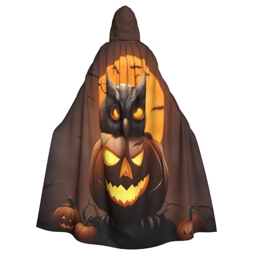 Zhuanyun Kapuzenumhang mit Eule, Kürbis, Happy Halloween, 1 Druck, Karneval, Cosplay, Bühnenkostüme, Maskerade, Mottoparty-Zubehör Zhuanyun Kapuzenumhang mit Eule, Kürbis, Happy Halloween, 1 Druck, Karneval, Cosplay, Bühnenkostüme, Maskerade, Mottoparty-Zubehör von Zhuanyun